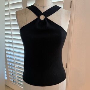 Knit Black Halter Top